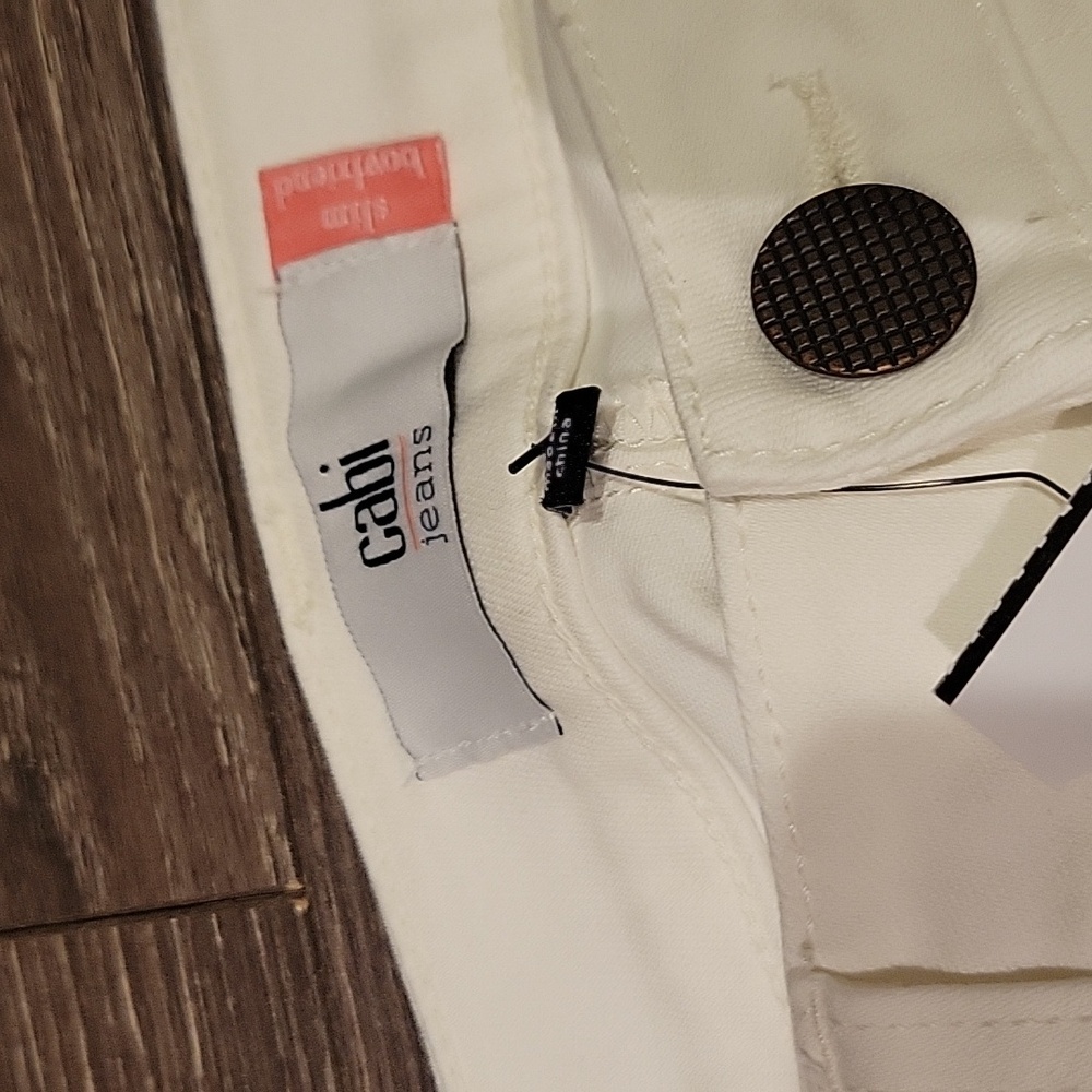 ❤ NWT! CABI EMBROIDERED SLIM BOYFRIEND JEANS, 0 (25) - Picture 7 of 11